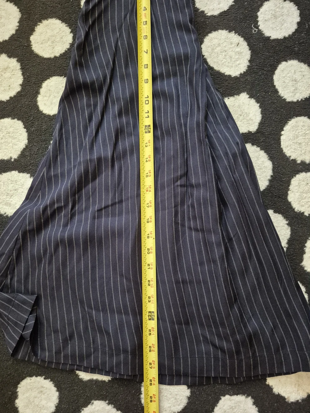 Uniqlo X Idlf Navy Pinstripe Wide-Leg Culottes Rayon Pants NWT 0_8